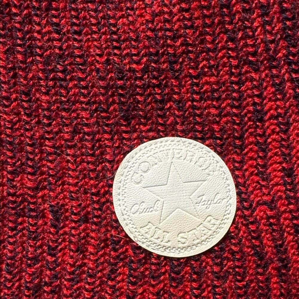 Converse All Star Red & Blue Knit Beanie hat
